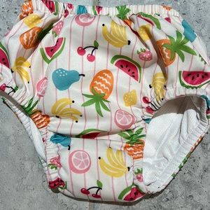 EUC i play. baby girls tropical fruit theme 24 months size swim diaper